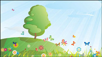 Summer cartoon images 05 - vector