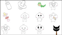 Lovely vector material -3