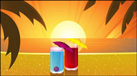 Cartoon drinks 01 - vector
