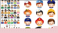 The job figures vector material