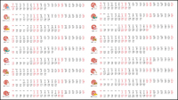 2012 calendar vector material