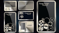 Refined metal icon 02 - Vector material