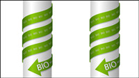 The green stereo instructions label 04 - vector material