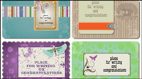 Beautiful card material 03 - vector material