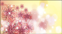 The trend of flowers background 01 - Vector