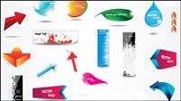 Exquisite stereo arrow dialog box 02 - Vector