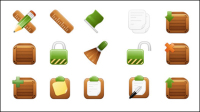 The web commonly used buttons - Vector