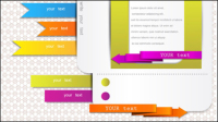 Beautiful cards labels - vector material