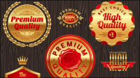 Classic stickers 01 - vector material