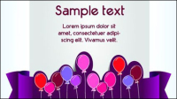 Clip style text template vector material -4