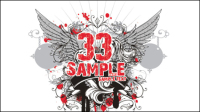 Trend T-shirt pattern 19 - vector material