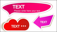 The exquisite stickers 02 - vector material