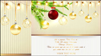 Bright Christmas lights, background 02 - Vector material