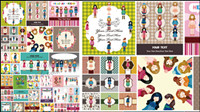 Cartoon character map vector download