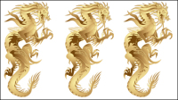 Dragon Year patterns 05 - vector material