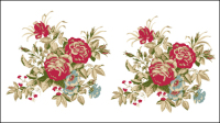 Rose bouquet 01 - vector material