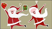 Cartoon Santa Claus tab 02 - vector material
