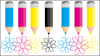 CMYK color 07 - vector material