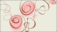 Fashion hand-painted flowers vector material -5