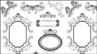 European lines border 04 - vector material