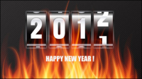 2012 WordArt background 01 - vector material
