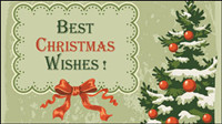 Beautiful Christmas background 01 - vector material