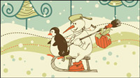 Christmas elements illustrator 06 - vector material