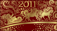 Golden Santa background - Vector
