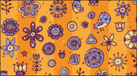 Cartoon pattern background 04 - vector material