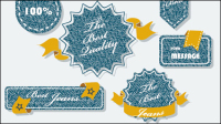 Exquisite cowboy label - vector material