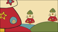 Cartoon Christmas pattern background 03 - vector material