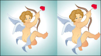 Cartoon love theme 05 - vector material