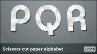 Paper-cut letters 04 - Vector material