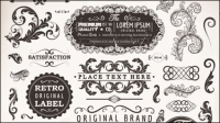 European lace pattern 01 - vector material