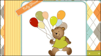 Cute cartoon background 02 - vector material