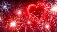 Colorful fireworks - vector material