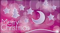 Christmas decoration background 01 - vector material