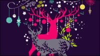 Cartoons elk elements 05 - vector material