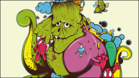 The trend of cartoon images - vector material
