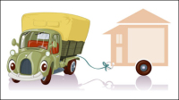 Cartoon trucks 04 - vector material