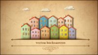 Exquisite collage picture 02 - vector material