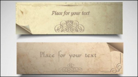 Beautifully banner template 04 - vector material