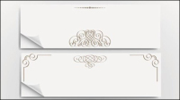 Beautifully banner template 01 - vector material