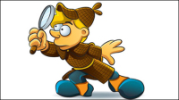 Cartoon boy 02 - vector material