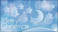 Christmas decorative background 02 - vector material
