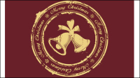 Beautiful Christmas bells background 03 - vector material