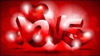 Fancy Valentine background 02 - vector material