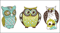 Cartoon owl illustration - vector material