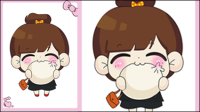 Cute girls vector material