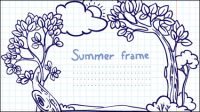 Hand-drawn cartoon lace 02 - vector material